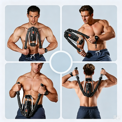 22-440lbs Adjustable Hydraulic Arm Trainer | Foldable w/ Rep Counter