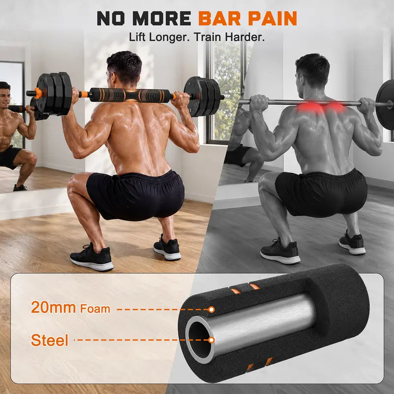330LBS No Drill Doorway Pull Up Bar 28"-38" Adjustable Non-Slip Bar