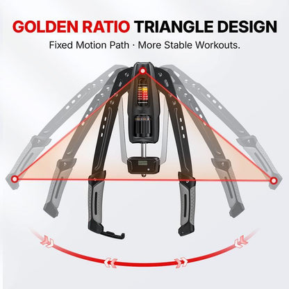22-440lbs Adjustable Hydraulic Arm Trainer | Foldable w/ Rep Counter