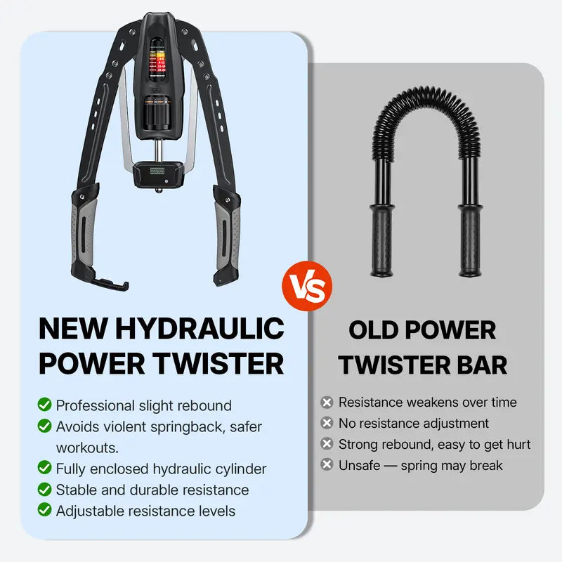 22-440lbs Adjustable Hydraulic Arm Trainer | Foldable w/ Rep Counter